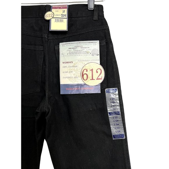 Bugle Boy Jeans Sz 2 Y2K High Rise Slim Fit Black Pant NWT - Picture 3 of 13